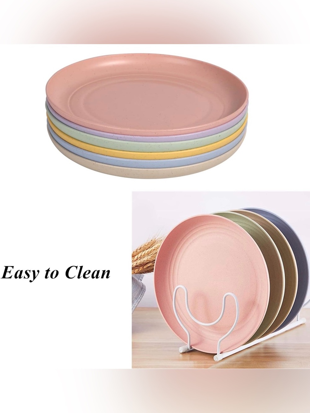 Pastel Dinner Plate Set - Multi-Color - Picture 2 of 7